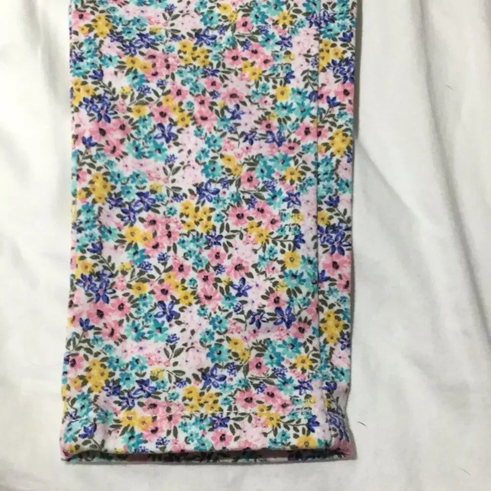 Carters 4T floral cotton spandex pull-on pant NWT